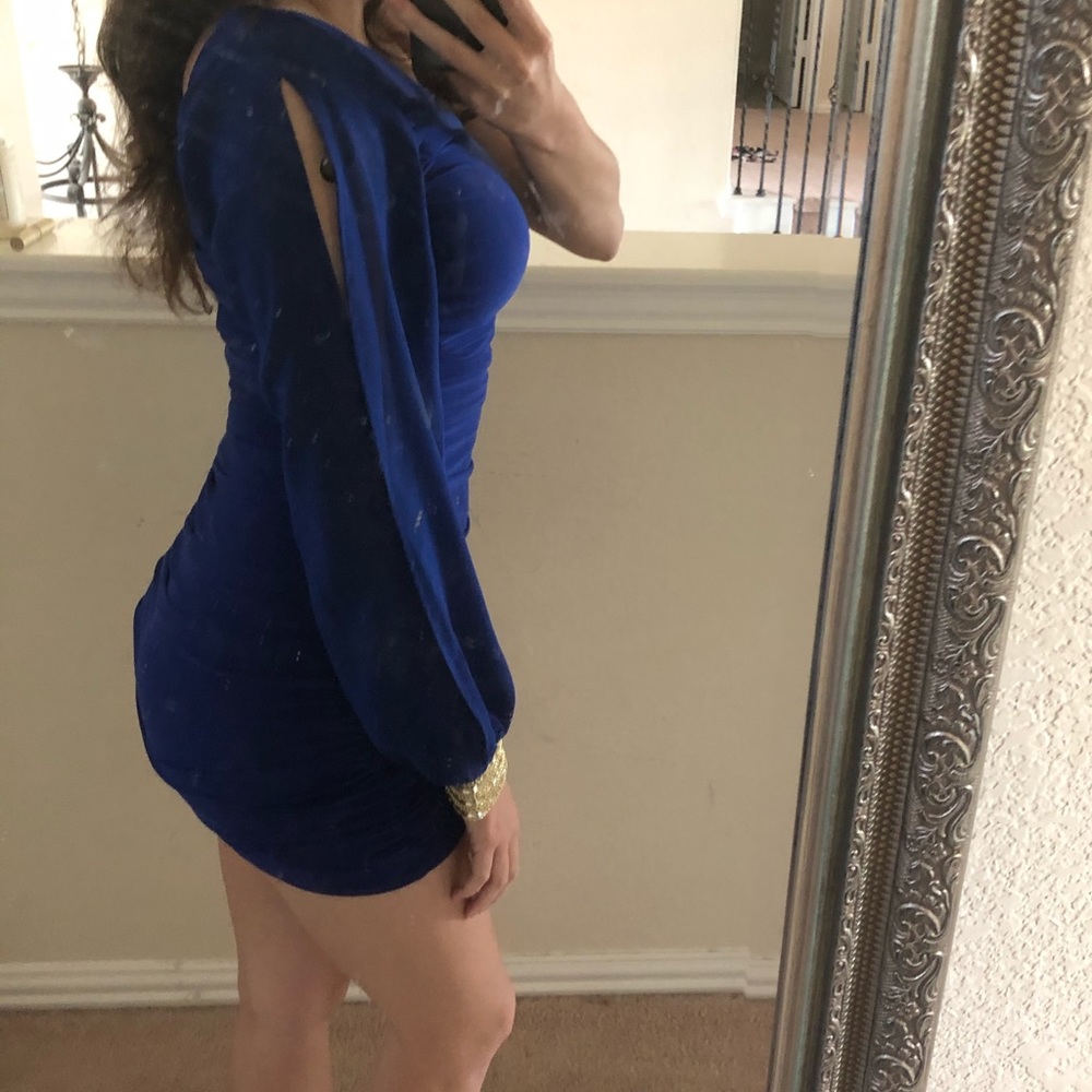 Royal Blue One Shoulder Dress